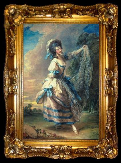 framed  Thomas Gainsborough Portrait of Giovanna Baccelli, ta009-2